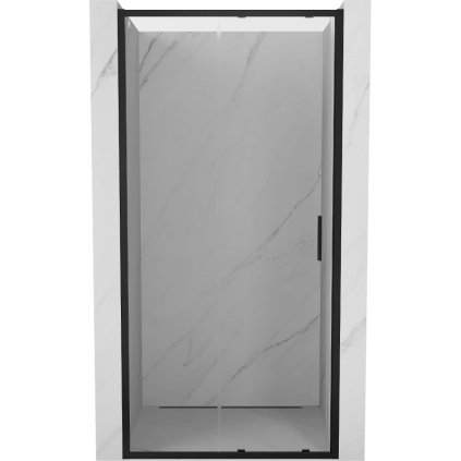 Mexen Exo, posuvné dvere do otvoru 125x200 cm, 6mm číre sklo, čierny profil, 8151-125-000-70-00