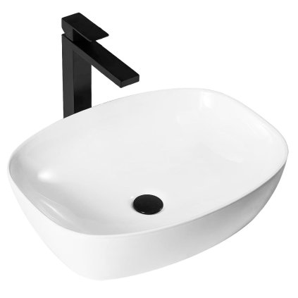 Rea Freja, umývadlo na dosku 490x370x135 mm, biela lesklá, REA-U6616
