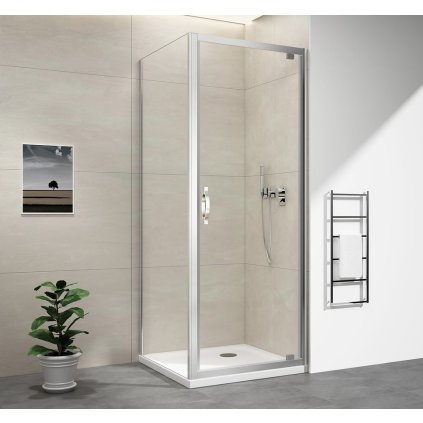 Gelco, SIGMA SIMPLY obdĺžniková sprchová zástena pivot dvere 900x800mm L/P varianta, číre sklo, GS1296GS3180