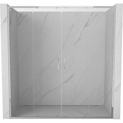 Mexen Exo, 2-krídlové posuvné 200x200 cm, 6mm číre sklo, chrómový profil, 8152-200-000-01-00