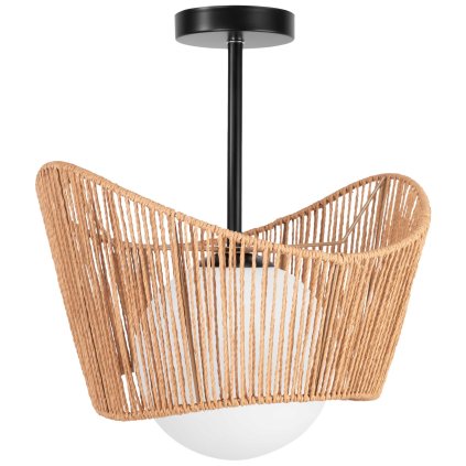 Toolight, závesné svietidlo 1xE27 APP1589-1CP, čierna-hnedá, OSW-04125