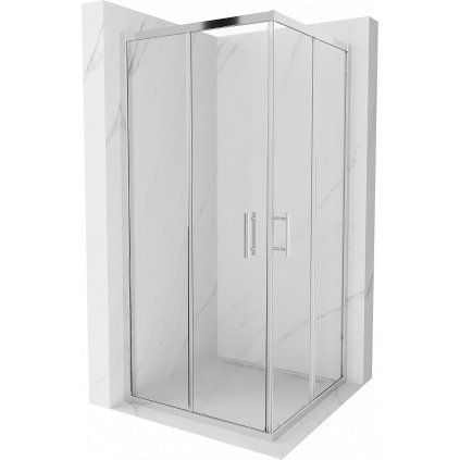 Mexen Rio štvorcový sprchovací kút 90 x 90 cm, 5mm sklo, chrómový profil-číre sklo, 860-090-090-01-00