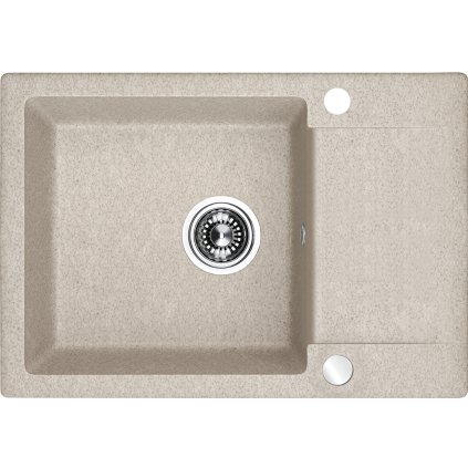 Kuchinox Celebes, 1-komorový granitový drez 650x440x185mm s krátkym odkvapkávačom, béžová, LAV-SBL_413T