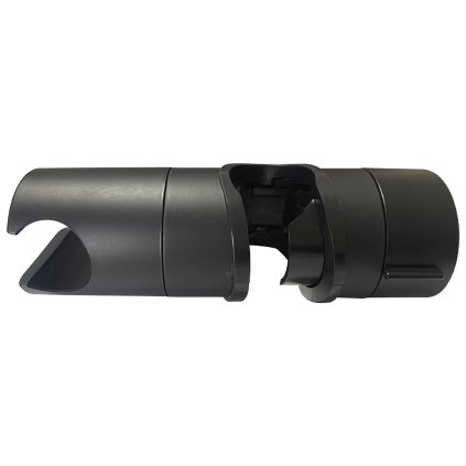 Kuchinox, posuvný držiak ručnej sprchy pre sprchový stĺp s priemerom 20-25mm, čierna matná, LAV-CNO_702D
