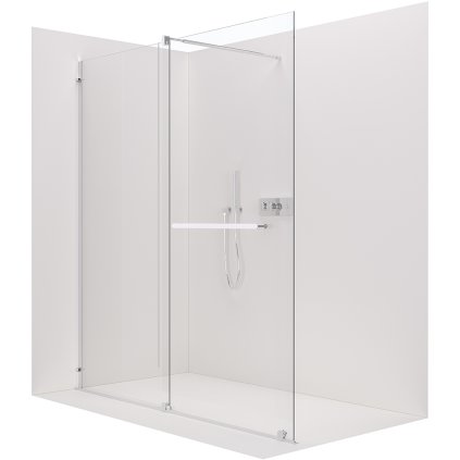CERANO - Sprchová zástena Medin L/P - chróm, transparentné sklo - 130x195 cm - dvojdielna posuvná, CER-CER-477991