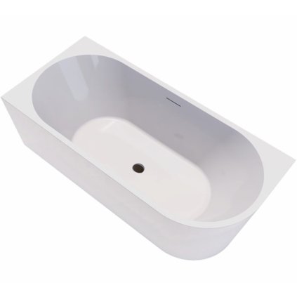 CERANO - Voľne stojaca akrylátová vaňa Bianco, ľavá - biela matná - 170x80 cm, CER-CER-477806
