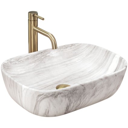Rea Belinda Ash, umývadlo na dosku 460x330x135 cm, imitácia kameňa matná, REA-U3324