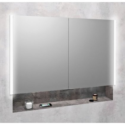 Sapho, INTEGRA zápustná galérka s LED osvetlením, 105x70cm, IN105