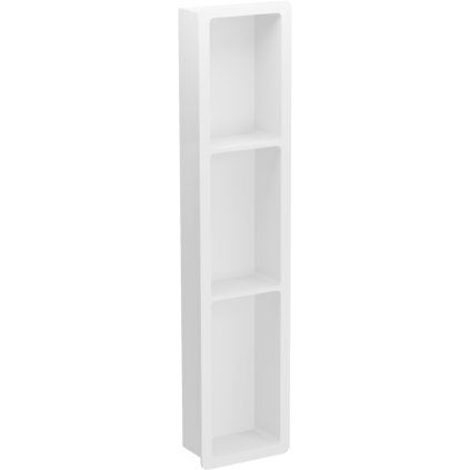 Mexen X-Wall-K, zapustená polica z konglomerátu 93,2 x 20,7 cm, biela, 1900932010