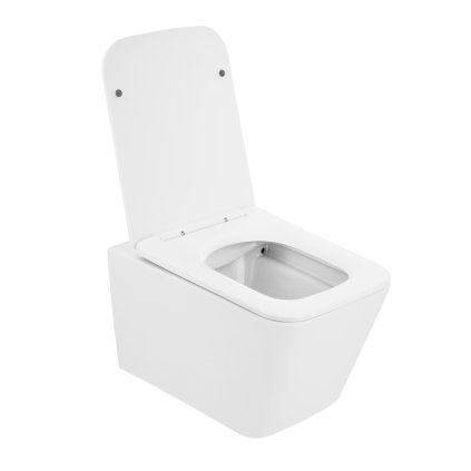 Gamma Mut-302, závesná WC misa Tornado/Rimless 520x355x360 mm + SLIM toaletné sedadlo, biela lesklá, GMA-MUT-302