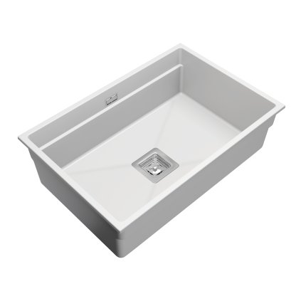 Gamma Decor 7050, 1-komorový granitový drez 700x470x220 mm, biela, GMA-ZLE000107