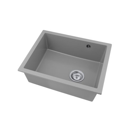 Gamma Decor 5040, 1-komorový granitový drez 560x460x180 mm, šedá, GMA-ZLE000084