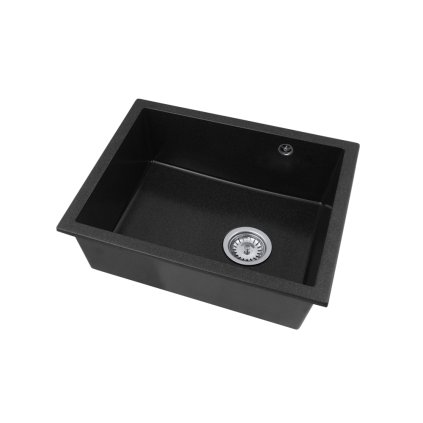 Gamma Decor 5040, 1-komorový granitový drez 560x460x180 mm, čierna škvrnitá, GMA-ZLE000081