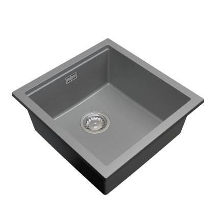 Gamma Decor 4850, 1-komorový granitový drez 480x500x215 mm, šedá, GMA-ZLE000166