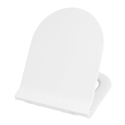 Gamma Verde D8, WC sedadlo 470x365 mm, polypropylén, SoftClose, EasyClean, biela lesklá, GMA-D8