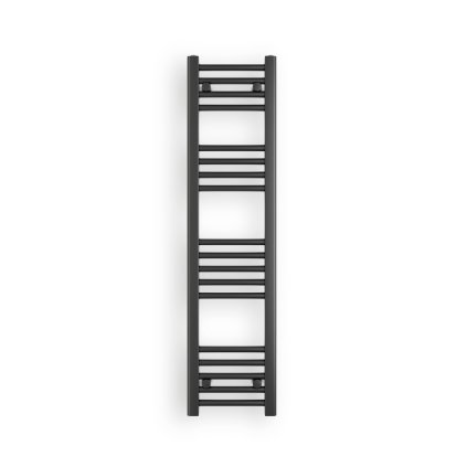 Erga Puerto, vykurovacie teleso 1200x300 mm, 412W, čierna matná, ERG-LAV-GRZE-BK-30120