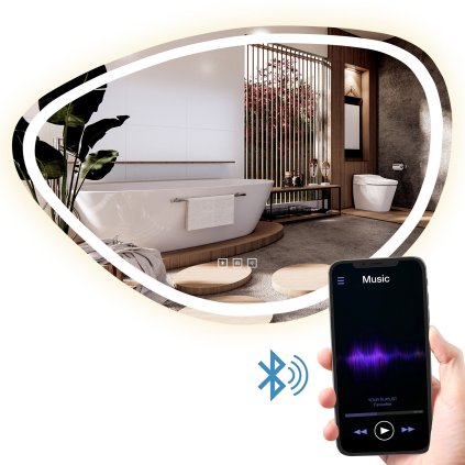 Rea Fog, LED kúpeľňové zrkadlo 100x70cm s bluetooth, HOM-05516