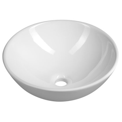 Aqualine, Keramické umývadlo na dosku, priemer 40cm, biela, 40155