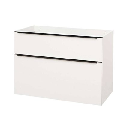 Mereo, Mailo, kúpeľňová skrinka 101 cm, čierne madlo, MER-CN512SB
