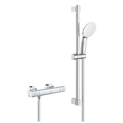 Grohe Grohtherm 800 Cosmopolitan - Sprchový set s termostatom na stenu, 2 prúdy, chrómová, 34768001