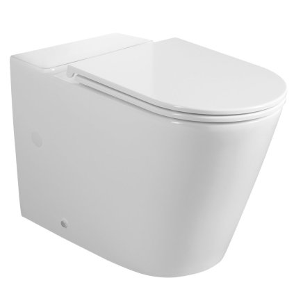 Sapho AVIS, WC misa Vortex RIMLESS pre kombi WC, spodný/zadný odpad, biela, PC106-111