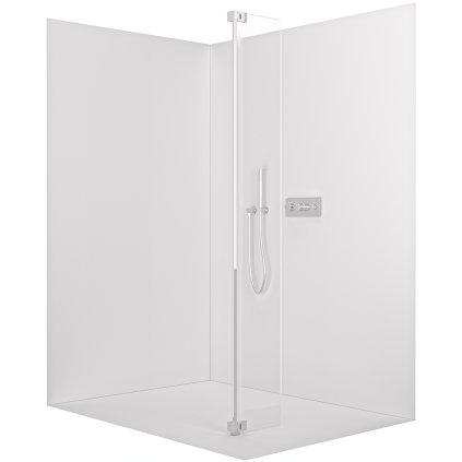 CERANO - Prídavný panel k sprchovej zástene Onyx - chróm, transparentné sklo - 40x200 cm, CER-CER-537349