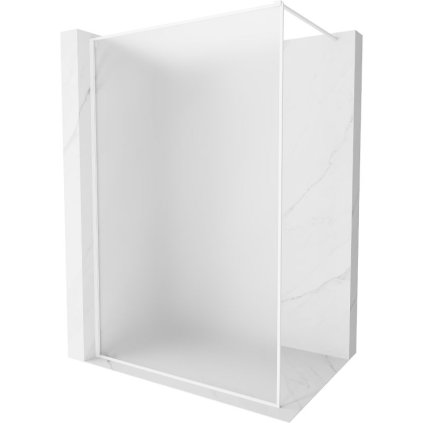 Mexen Kioto-F, sprchová zástena s rámom 110 x 202 cm, 8 mm sklo námraza, biely profil, 800-110-104-20-30