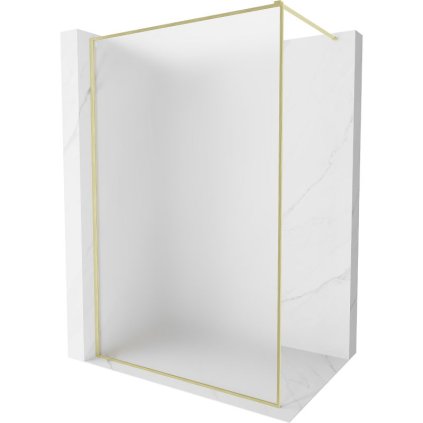 Mexen Kioto-XF, sprchová zástena s rámom 110 x 202 cm, 10mm sklo námraza, zlatý matný profil, 800-110-104-55-30-X