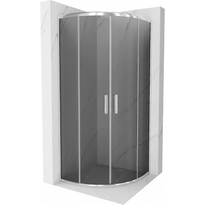Mexen RIO - Štvrťkruhový sprchovací kút 80x80 cm, šedá, 863-080-080-01-40