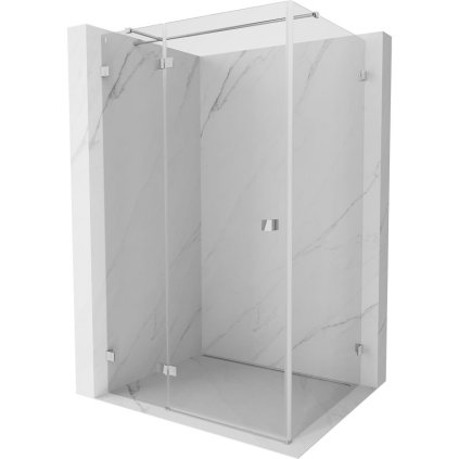 Mexen Lunar T, sklápací sprchový kút ľavý 135 x 80 cm, 8mm číre sklo, chrómový profil, 834T-135-080-01-00-L