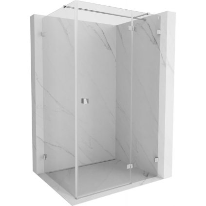 Mexen Lunar T, sklopný pravý sprchový kút 140 x 70 cm, 8mm číre sklo, chrómový profil, 834T-140-070-01-00-P