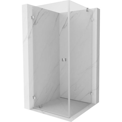 Mexen Lunar-B, výklopný sprchový kút ľavý 70 x 70 cm, 8mm číre sklo, chrómový profil, 832-070-070-01-00-L