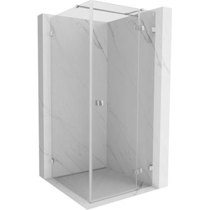 Mexen Lunar T, sklopný sprchový kút pravý 110 x 110 cm, 8mm číre sklo, chrómový profil, 834T-110-110-01-00-P