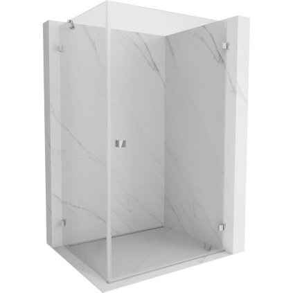 Mexen Lunar-B, pravostranný výklopný sprchový kút 100 x 70 cm, 8mm číre sklo, chrómový profil, 832-100-070-01-00-P