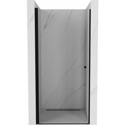 Mexen Pretoria, sprchové dvere do otvoru 70 x 190 cm, 6mm číre sklo, čierny profil, 852-070-000-70-00
