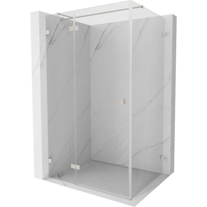 Mexen Lunar T, sklápací sprchový kút ľavý 135 x 110 cm, 8mm číre sklo, oceľový profil, 834T-135-110-97-00-L