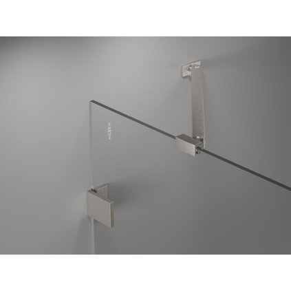 Mexen Lunar-B, výklopný sprchový kút ľavý 90 x 70 cm, 8mm číre sklo, oceľový profil, 832-090-070-97-00-L