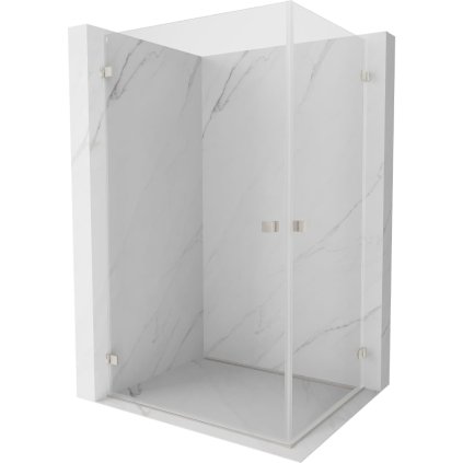 Mexen Lunar-B Duo výklopný sprchový kút 100 x 70 cm, číre sklo, brúsená oceľ, 832-100L-070P-97-00