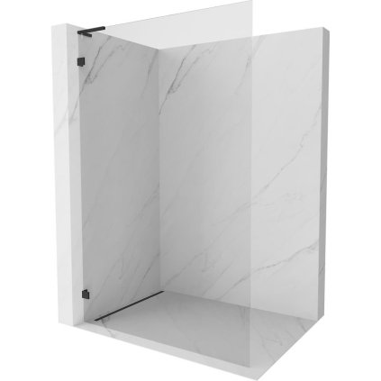 Mexen Lunar L sprchová stena ľavá 60 x 200 cm, 8 mm číre sklo, čierna matná, 830L-060-000-70-00-L