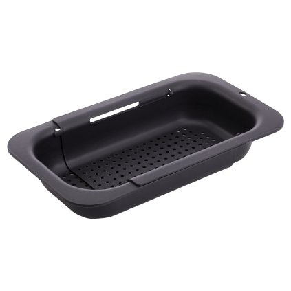 Kuchinox, výsuvný odkvapkávač na drez 34,5-47,8 x 20 x 6,5 cm, čierna, LAV-EKO_700A