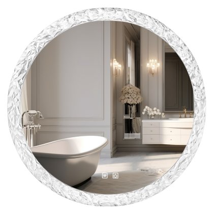 Tutumi, LED krištáľové zrkadlo 60cm, model 107, HOM-02700