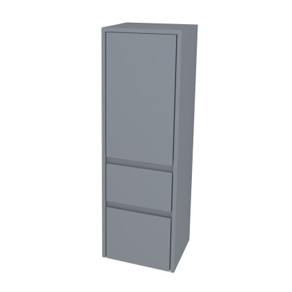 Mereo, Mereo Opto kúpeľňová skrinka vysoká 125 cm, pravé otváranie, Multidecor, Monumentálna sivá, MER-CN995PMSO1