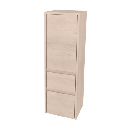 Mereo, Mereo Opto kúpeľňová skrinka vysoká 125 cm, pravé otváranie, Multidecor, Dub Patinovaný, MER-CN995PDUP1