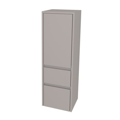 Mereo, Mereo Opto kúpeľňová skrinka vysoká 125 cm, pravé otváranie, Multidecor, Arktická sivá, MER-CN995PARS1