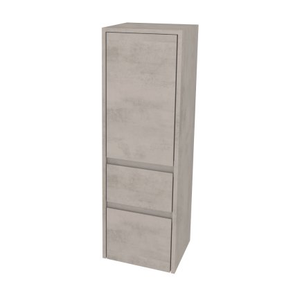 Mereo, Mereo Opto kúpeľňová skrinka vysoká 125 cm, pravé otváranie, Multidecor, Chromix strieborný, MER-CN995PACST