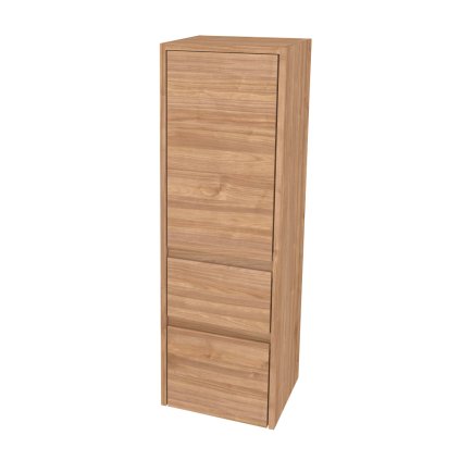Mereo, Mereo Opto kúpeľňová skrinka vysoká 125 cm, ľavé otváranie, Multidecor, Light Select Walnut, MER-CN995LLSW1