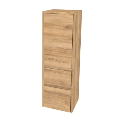Mereo Opto kúpeľňová skrinka vysoká 125 cm, ľavé otváranie, Multidecor, Orech Pacifik prírodný, MER-CN995LOPP2