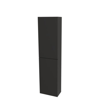 Mereo, Mereo Aira, kúpeľňová skrinka 170 cm vysoká, ľavé otváranie, Multidecor, Čierna Supermat, MER-CN794LNCIPM
