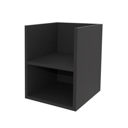 Mereo Aira, kúpeľňová skrinka 40 cm, spodná, Multidecor, Čierna Supermat, MER-CN795SCIPM