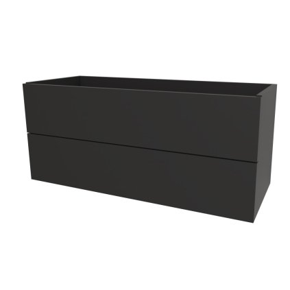 Mereo Aira, kúpeľňová skrinka 121 cm, Multidecor, Čierna Supermat, MER-CN793SCIPM